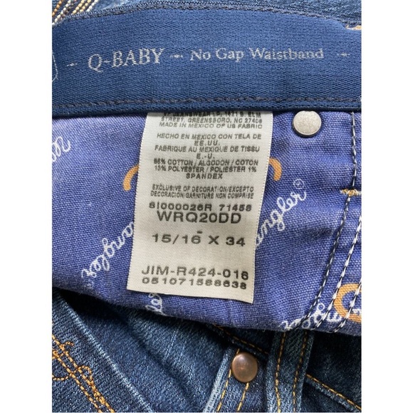 Wrangler Q-Baby Ultimate Riding Bootcut Jeans Womens Sz 15/16 × 34 No Gap Waist - Picture 9 of 12